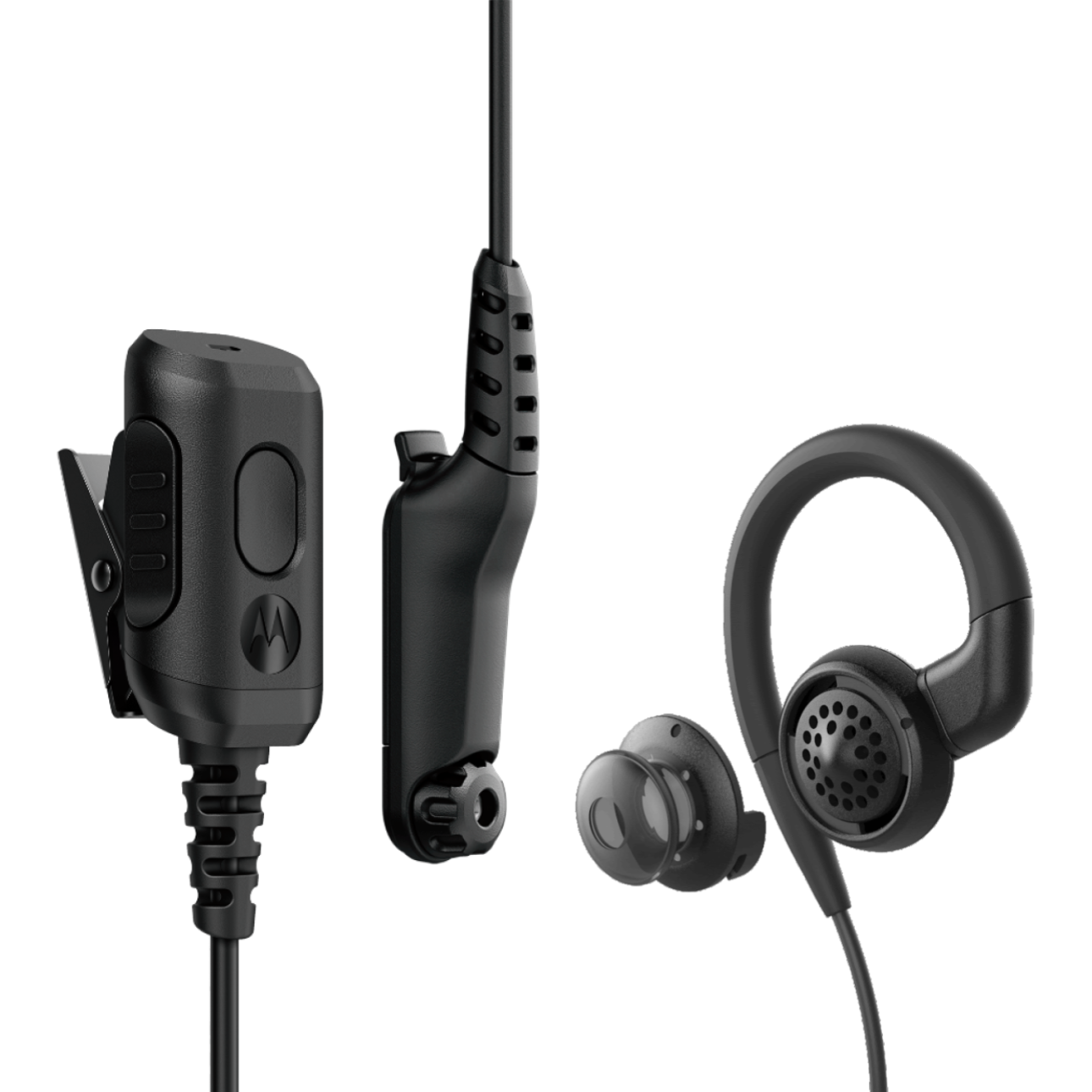 2-Wire Swivel Loud Audio Earpiece with Eartip